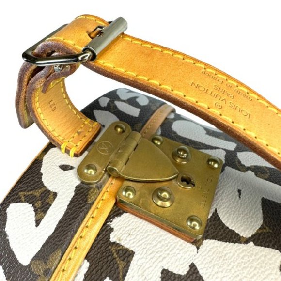 Louis Vuitton Graffiti Hat Box Trunk Boite Chapeau 30 bag vintage LV Sprouse - Picture 13 of 16
